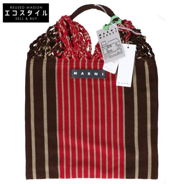 MARNI（マルニ） 新品同様 SHMH0009A0 MARKET HAMMOCK BAG ストライプ