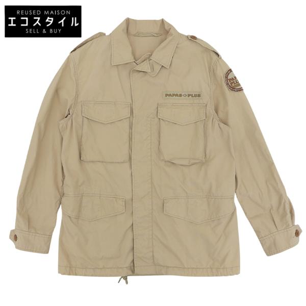PAPAS パパス M-65 フィールドジャケット コットン メンズ ベージュ M D0418FJM103