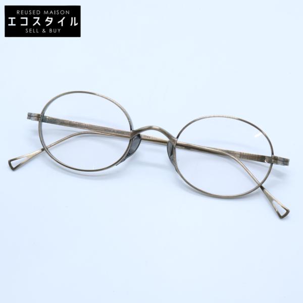 KameManNen カメマンネン 【美品】KMN9918 AG TITANIUM オーバルシェイプ アイウェア 48□22-145 美品 KameManNen カメマンネン KMN9918 AG TITANIUM オーバルシェイプ
