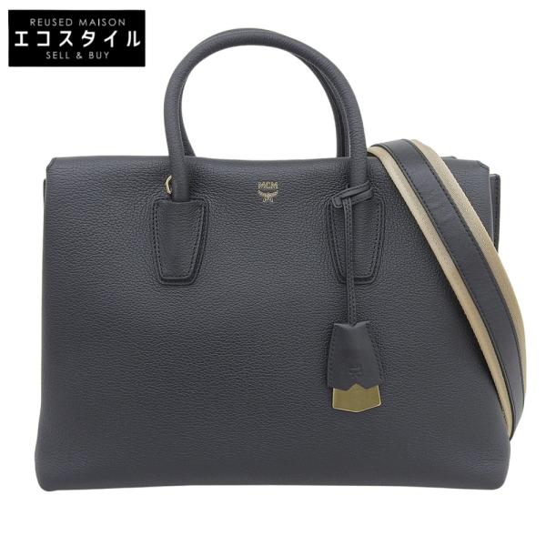 MCM エムシーエム MILLA ミラ 2WAY ハンドバッグ レディース ブラック×ゴールド MWT6AMA03BK001 ブラック