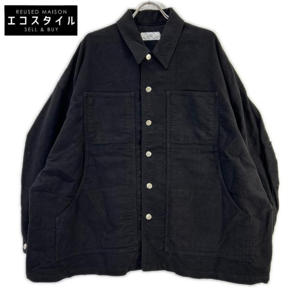 FOLL フォル 24年製 24-011-684-0006-3-0 ブラック  cocoon moleskin ユーティリティ ジャケット F FOLL フォル 24年製 24-011-684-0006-3-0 ブラック cocoon moleskin