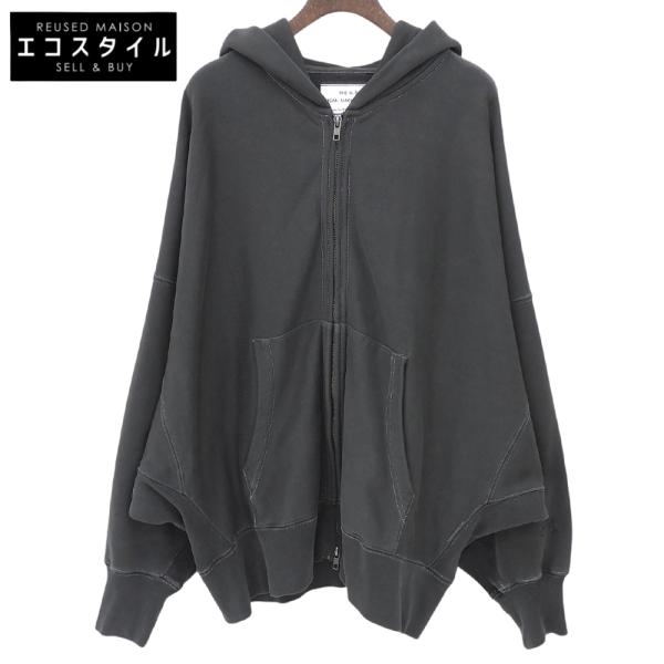 美品 MEAN MACHINE AGE ミーンマシーンエイジ FrameWork別注 W-ZIP クロップドフーディ トップス ウォッシュドブラック MMA-010FW