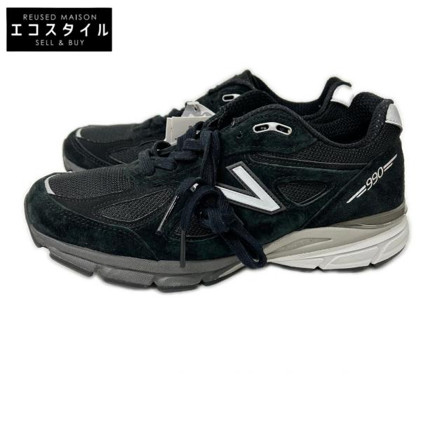 新品同様 NEW BALANCE ニューバランス U990BL4 Made in USA スエード/メッシュ スニーカー US8 メンズ