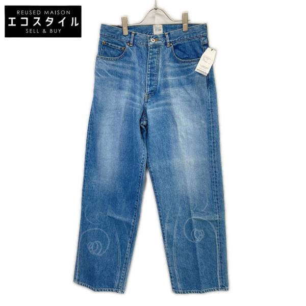 BISOWN ビソウン 24SS 24SS-BIS-PT01K インディゴ ペイントデザイン ストレートデニムパンツ インディゴ 3 ボトムス デニム メンズ 中古