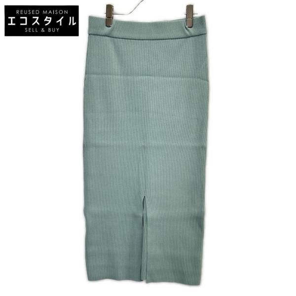 MUSE ミューズ 26SS DINER RIB リブニット タイトロングスカート グリーン 38 レディース 中古