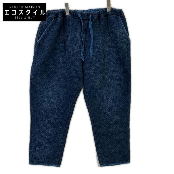 Porter Classic ポータークラシック インディゴ 刺し子 NEW SASIKO CROPPED PANTS/ニュー刺し子クロップドパンツ PORTER CLASSIC（ポータークラシック） インディゴ 刺し子 NEW SASIKO