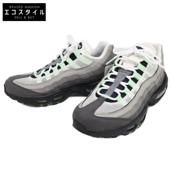 美品/ NIKE ナイキ CD7495-101 AIR MAX 95 スニーカー 25.5 WHITE/FRESH MINT-GRANITE-DUST メンズ