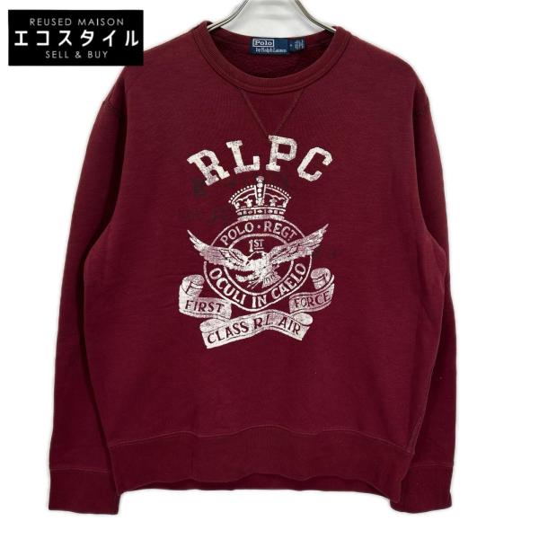 POLObyRalphLauren ポロラルフローレン レッド RLPC Vガゼット クルーネック スウェット レッド M トップス コットン メンズ 中古