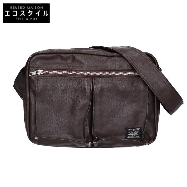 PORTER ポーター 707-08211 FREE STYLE SHOULDER BAG(L)フリースタイル ショルダーバッグ L ブラウン メンズ