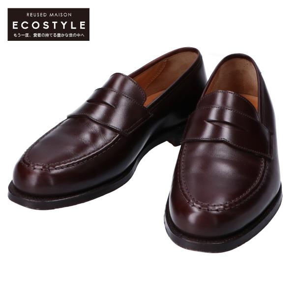 美品　CROCKETT＆JONES　BOSTON　6E　ダークブラウン　ボストン wine-king_7777100000047083