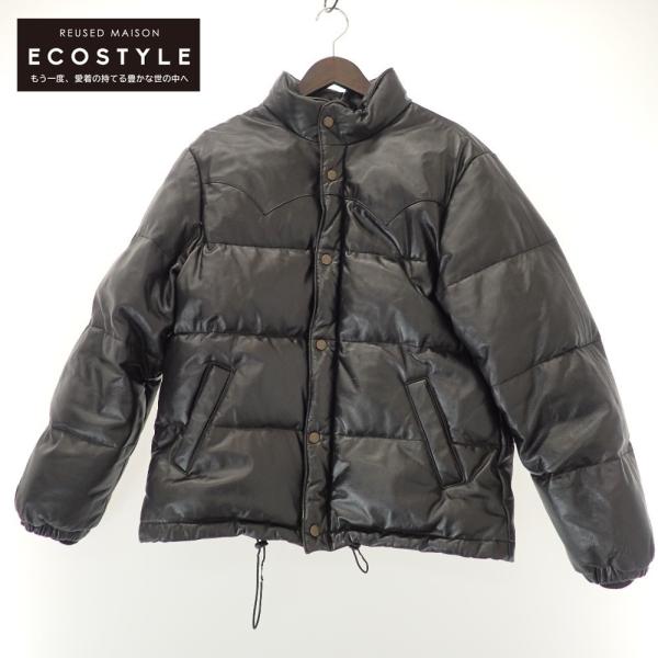 BACKDROP（バックドロップ） レザー ダウンジャケット M ブラック