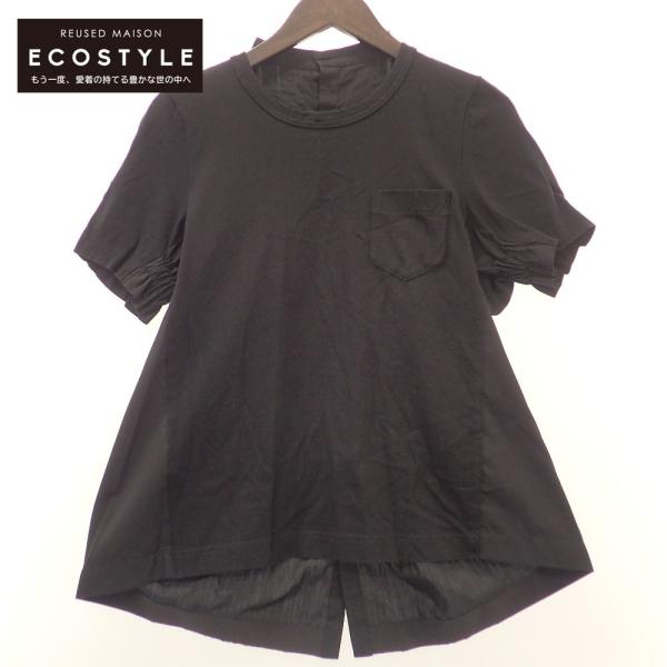 sacai 美品/ サカイ SCW-022 Cotton T-Shirt バックボタン