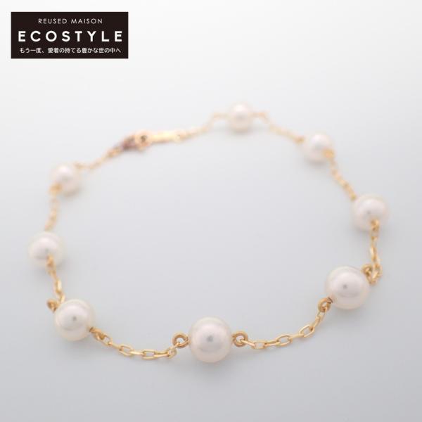 MIKIMOTO（ミキモト） K18 PD-129K 8Pパール チェーンブレスレット