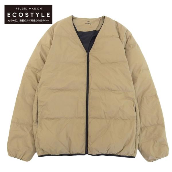 美品 GOLDWIN ゴールドウィン ダウンカーディガン メンズ ベージュ M