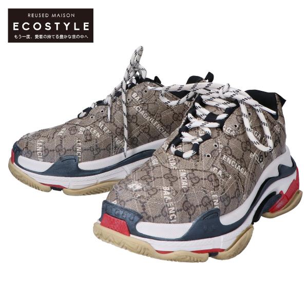 極美品 BALENCIAGA バレンシアガ 27cm トリプルS スニーカー wine-king_7777100000098714