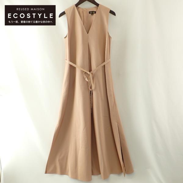 美品/ Drawer ドゥロワー シルク混 タフタ ワンピース 38 ピンク