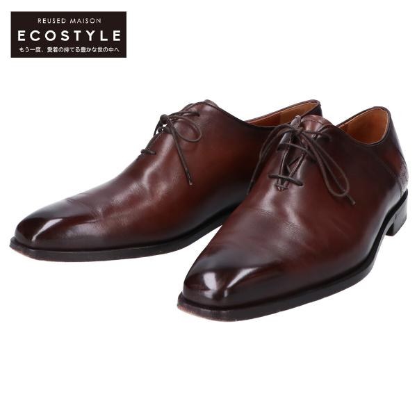 美品/ Berluti ベルルッティ アレッサンドロ カリグラフィ ホールカット シューズ ブラウン メンズ :7777100000113519:ブランドリユースショップエコスタイル 通販 鶴屋(ツルヤ) メンズ ドレスシューズ TS-105 紺
