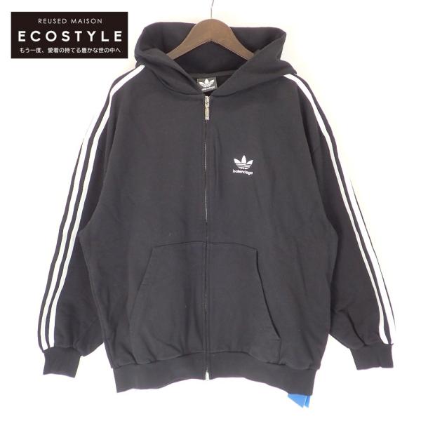 BALENCIAGA（バレンシアガ） ×アディダス 723754 黒 ZIP-UP HOODIE