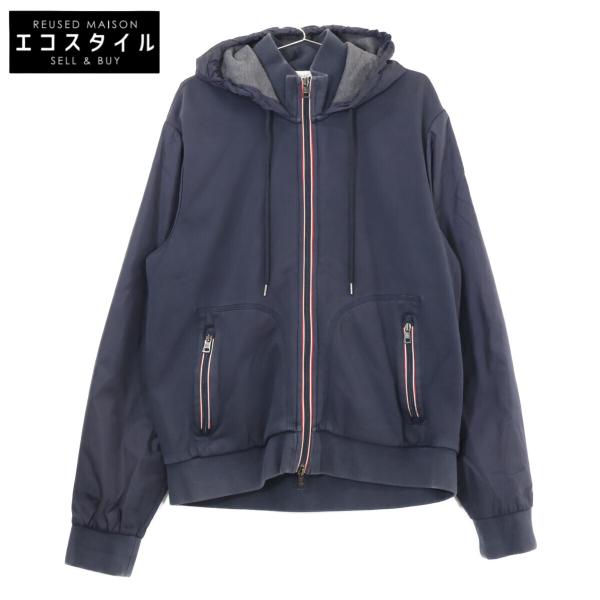 MONCLER モンクレール 320918403300 MAGLIA CARDIGAN コットン/ナイロン切替 ジップアップ フーディジャケット XXL MONCLER（モンクレール） 320918403300 MAGLIA CARDIGAN コットン