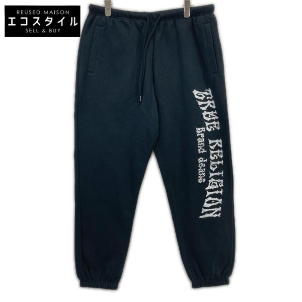 TRUE RELIGION トゥルーレリジョン ブラック ロゴデザイン スウェットパンツ M TRUE RELIGION（トゥルーレリジョン） ブラック ロゴデザイン