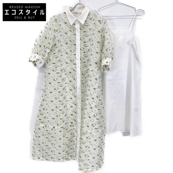 LE CIEL BLEU ルシェルブルー ワンピース 36 ホワイト レディース LE CIEL BLEU ルシェルブルー 25SS ホワイト Flower Jacquard Dress 36