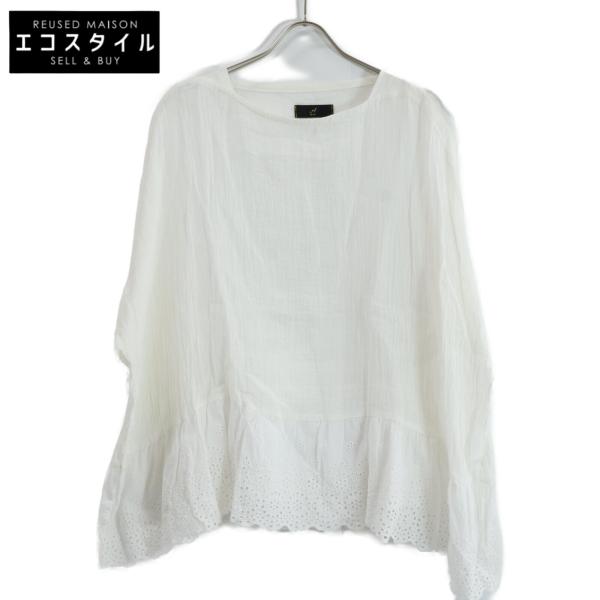 イチアンティークス ﾌﾞﾗｯｸ noir 801201 Linen Embroidery Lace Blouse 表記なし ICHI ANTIQUITES イチアンティークス ﾎﾜｲﾄ noir 801201 Linen