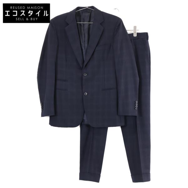 美品/ HERMES エルメス A9300 チェック カシミヤ混ウール チェンジ