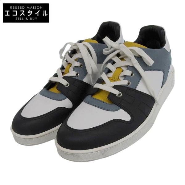Hermesエルメス レザー　スニーカーSneaker Free 38.5 美品 HERMES エルメス Free レザー スニーカー シューズ メンズ