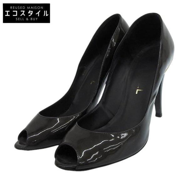 【美品】 CHANEL パテント ココマーク パンプス ハイヒール ブラック CHANEL（シャネル） パテント ココマーク ラウンドトゥ パンプス