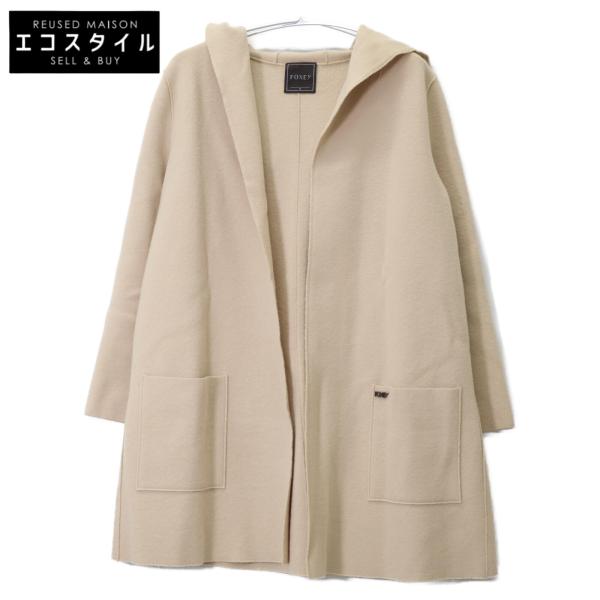 FOXEY（フォクシー） ベージュ 27614 ウール フード付き コート