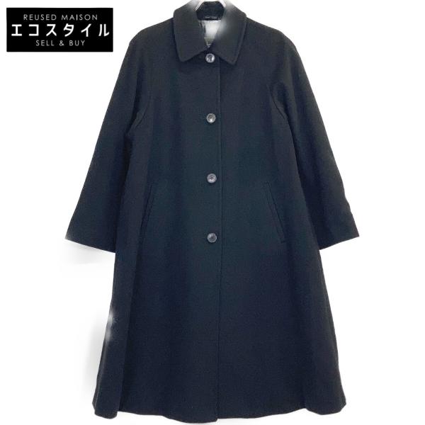 ロロピアーナ✨カシミヤ100％✨ヘルノ ロングコート 大きいサイズ 46 3XL HERNO（ヘルノ） ブラック カシミヤ ロロピアーナ地 裏地シルク総柄