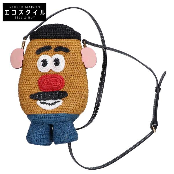Anya Hindmarch アニヤ ハインドマーチ 【美品】ミスターポテトヘッド ラフィア クロスボディーバッグ 美品 Anya Hindmarch アニヤ ハインドマーチ ミスターポテトヘッド