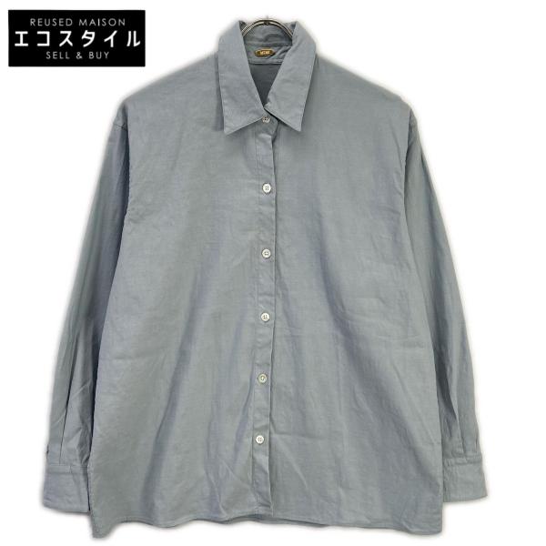 MUSE ミューズ ブルー 24-050-500-4050-1-0 リネン混 シャツ ブルー 表記なし トップス リネン レディース 中古