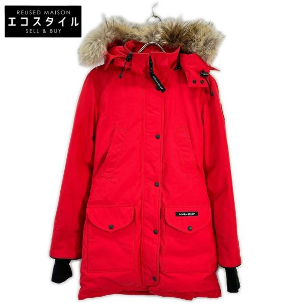 【美品】カナダグース ファーダウンコート Trillium Parka レッド CANADA GOOSE（カナダグース） 6550L レッド Trillium Parka ファー