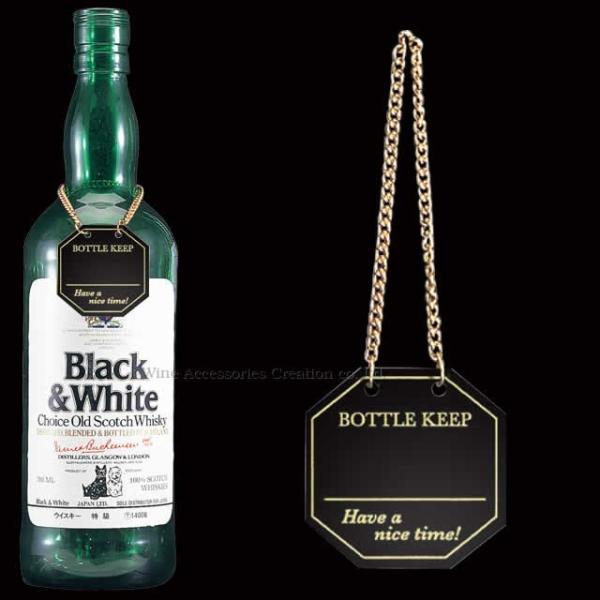 ■ボトルキーパー（Bottle Keeper）ウイスキーやバーボン、ブランデーなどのお酒をボトルごとお店に預ける「ボトルキープ」の際に名前を表示するタグです。ワインボトルや日本酒ボトルなど、ネック（注ぎ口が細い）タイプのボトルなら、何にでも...