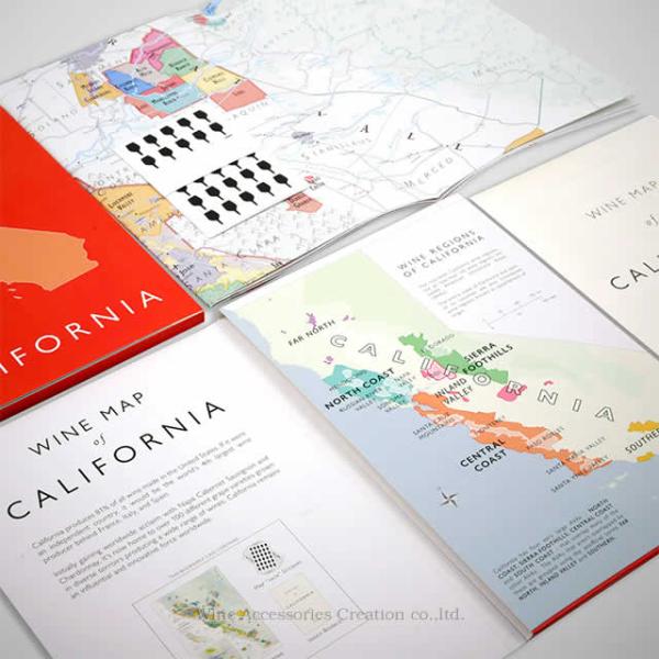 DE LONG カリフォルニア ワインマップ 折りたたみ式 ［ Wine Map of California ］ UH202MP