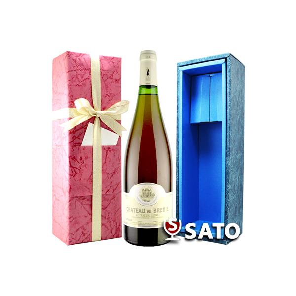 シャトー・デュ・ブルイユ　コトー・デュ・レイヨン　1999　白 750ml 　新ラベル　青ギフトボックス入　包装、メッセージカード付