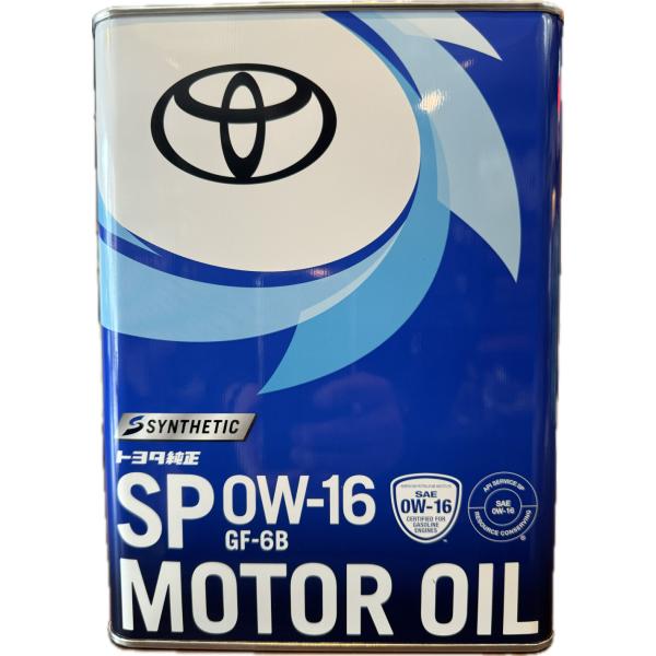 TOYOTA トヨタ 純正モーターオイル SP 0W-16 4L 08880-14405 : wine