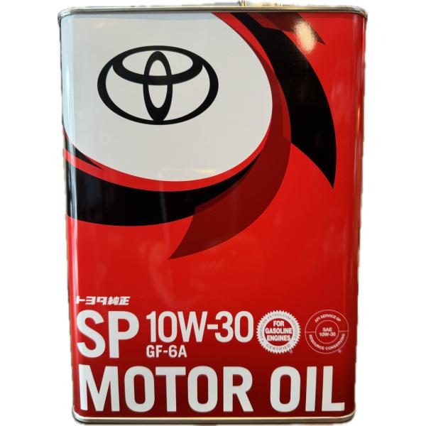 TOYOTA 純正モーターオイル SP 10W-30 GF-6A 4L 08880-13805 : wine