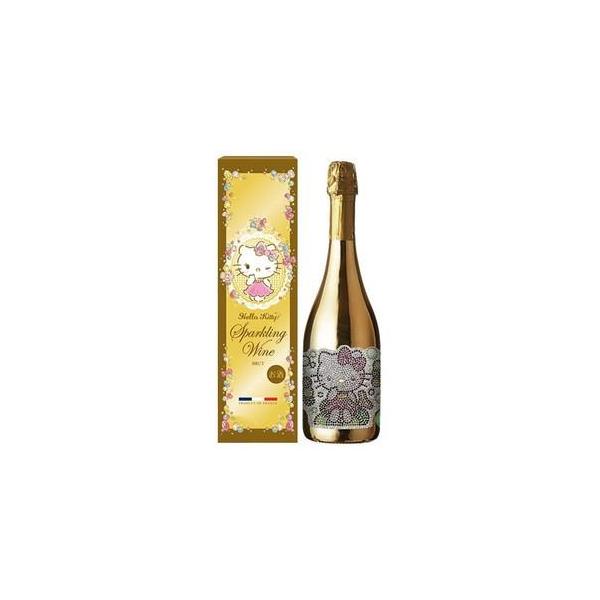 ハローキティ GOLDボトル スパークリングワイン 750ml 箱入り ハローキティ GOLDボトル スパークリングワイン 750ml 箱入り