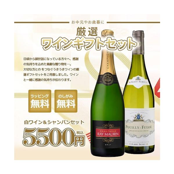 うきうきワインのお歳暮】感謝の気持ちを込めて！白泡2本セット 5000円