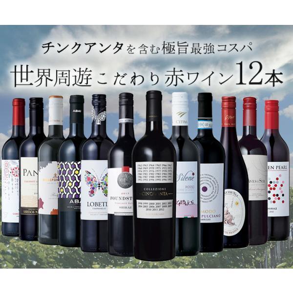 世界周遊！極旨赤ワイン飲み比べ最高コスパ12本セット 玉手箱