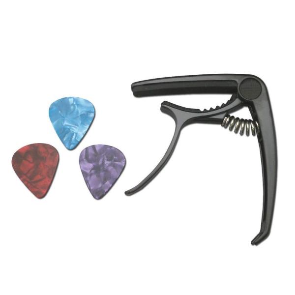 ギター用カポタスト CAPO1 クリップ式 Guitar Capo エレキギター、アコースティックギター用 Croissant de Lun :20230327061453-01313:ウィンフィールド養老店 通販 RocksoN ワンタッチ ギター カポ タスト ファイバークロス ティアドロップ タイプ ピック 6枚 フォーク エレキ クラシック アコ