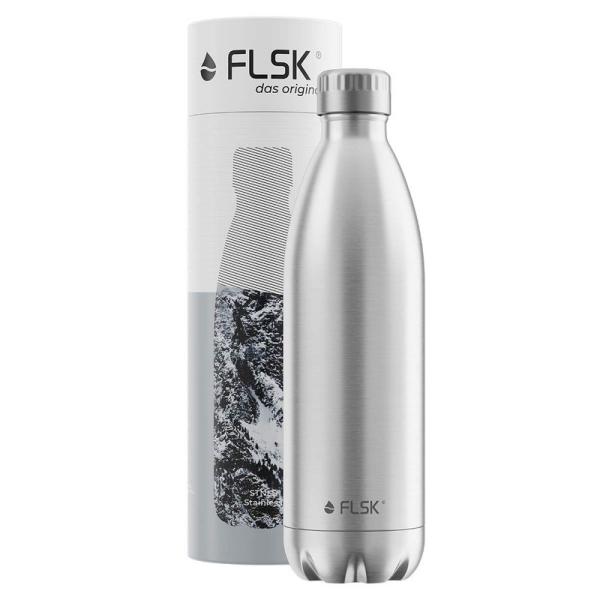 炭酸対応 FLSK フラスク 水筒 真空断熱 ステンレスボトル 保温 保冷 魔法瓶 グロウラー シルバー 1L  :20221223120836-00381:自由の翼 通販 