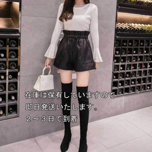 【KADOYA】牛革 レディース レザーショートパンツ 送料無料2〜4日後到着 レザー ショートパンツ ホットパンツ