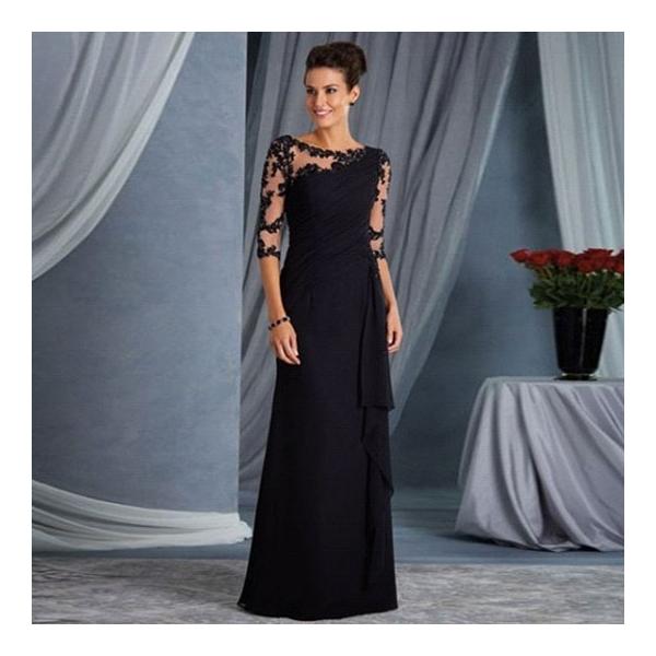 コーラス カラオケ 衣装 コーラス カラオケドレスに 袖五分丈 襟元 袖レース ロングワンピース 後ろシームレスファスナー 裏地なし 体にフィットします 黒 Buyee Buyee Japanese Proxy Service Buy From Japan Bot Online