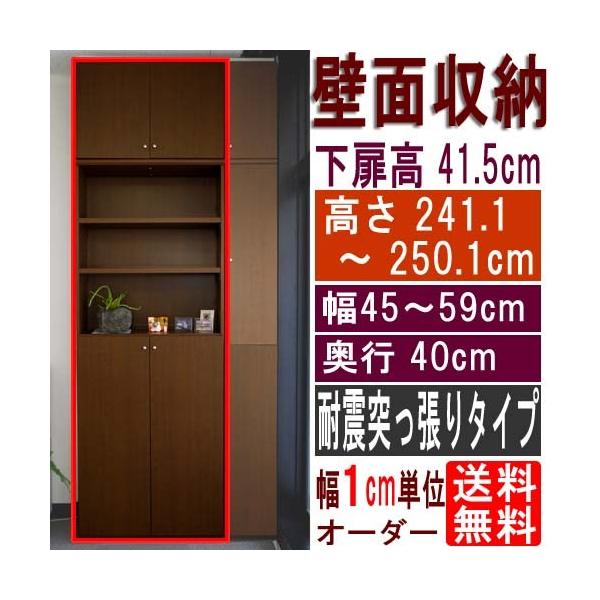厚型下扉付き本棚 文庫本棚 高さ241.1〜250.1cm幅45〜59cm奥行40cm 下扉高さ41.5cm 厚型下扉付き本棚 文庫本棚 高さ241.1〜250.1cm幅45〜59cm奥行40cm 下扉高さ41.5cm