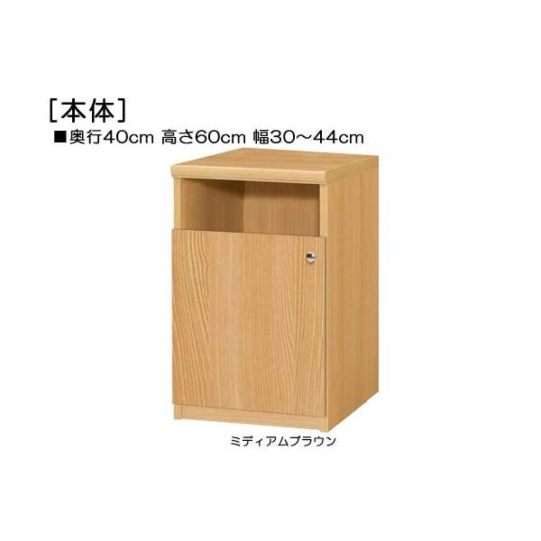 商品仕様■タイプ： 下部扉 標準棚板（棚板厚さ2.5cm）■棚板耐荷重： 15Kg■外寸： 奥行４０ｃｍ×高さ６０ｃｍ×幅３０〜４４ｃｍ （幅は1cm単位でオーダー）■棚板枚数　移動固定棚板：１■扉高（実寸）： 41.5cm■扉の開き： 片...
