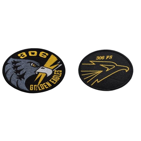 ワッペン 小松基地306飛行隊 胸用と肩用セット 新バージョン 裏面