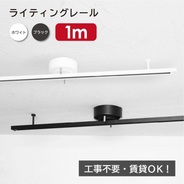 ライティングレール 1m ダクトレール インテリアダクト ダクトレール シーリングライト スポットライト 天井照明 照明器具